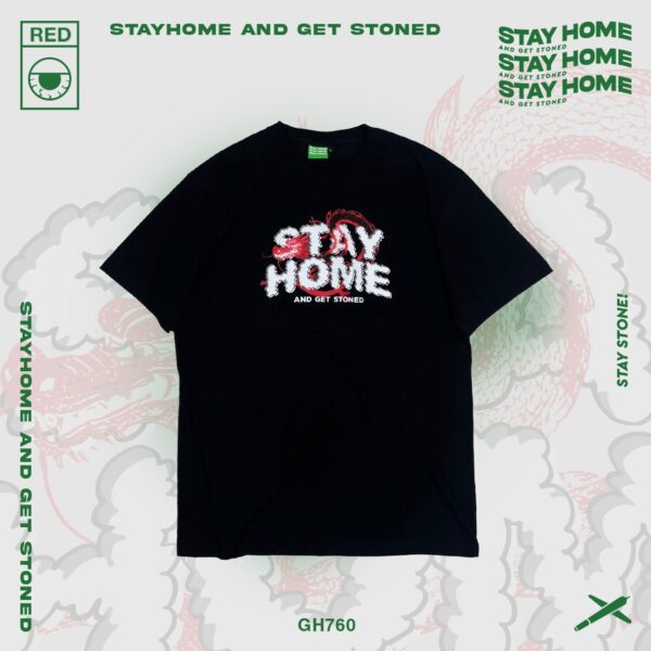 STAYHOME Smokey Dragon Logo New T-shirt