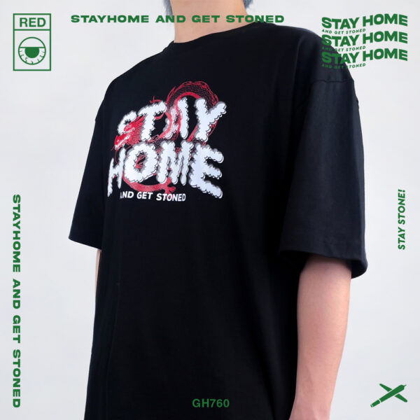 STAYHOME Smokey Dragon Logo New T-shirt：圖片 2