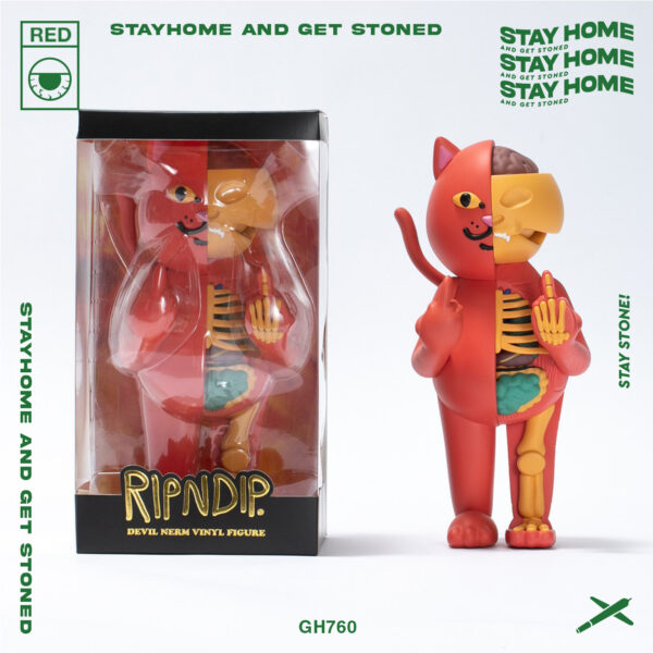 RIPNDIP 中指貓 R Nerm Æ-09 Vinyl Figure 14吋 解剖模型 紅色：圖片 2