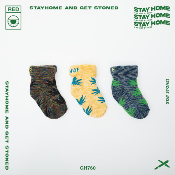 Huf Essentials Baby Seeds Socks 大麻葉寶寶襪襪組：圖片 2