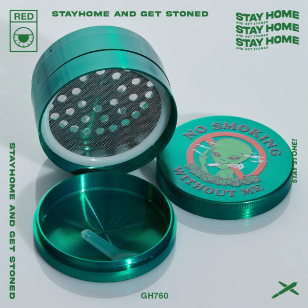 RIPNDIP WE OUT HERE NO SMOKING GRINDER 四層研磨器 (GREEN)：圖片 3