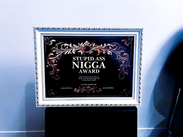 尼哥證書 最笨 Stupid Ass Nxxxx Award（美國進口）：圖片 3