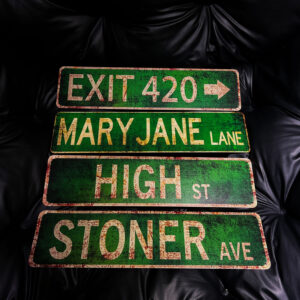 420 經典街道指示牌鐵牌 STAYHOME